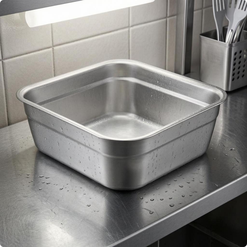 Lavabo Quadrato in Acciaio Inossidabile Lavabo Utilità Robusto per Preparazione Cibo e