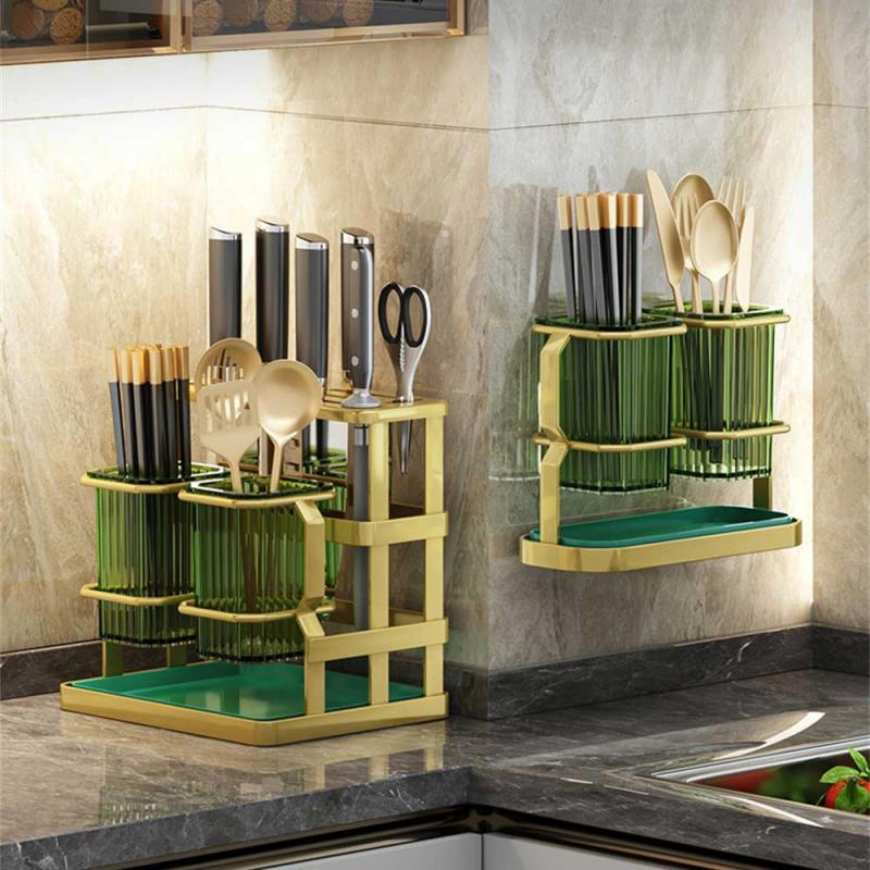 Kitchen Cutlery Organizer Multi-functional Kitchen Counter Storage Chopsticks Tableware Holder Basket Sponge Holder For Kitchen