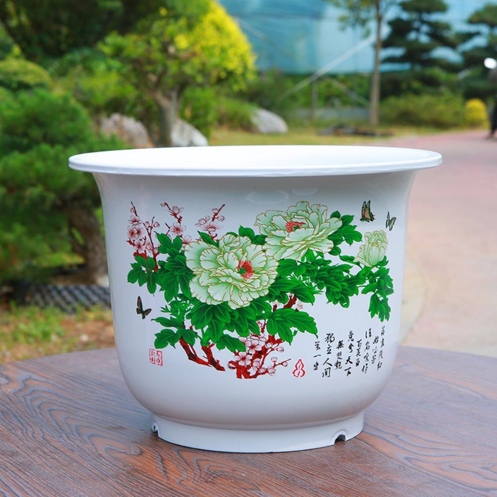 Resin Flower Pot Breathable Decorative Pots Garden Flowerpot