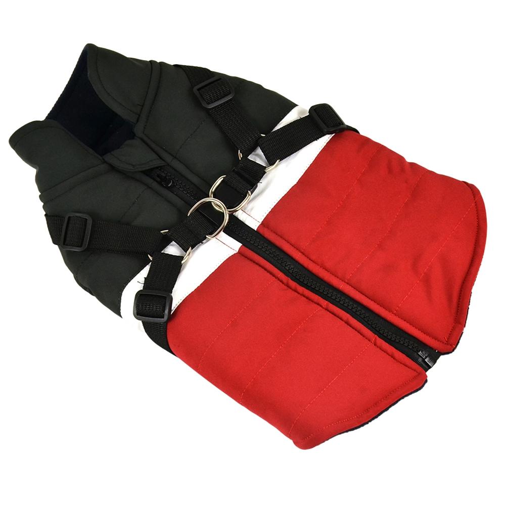 Haustier Hund Jacke mit Geschirr Winter warme Hundekleidung wasserdichte große Hundemantel für Labrador Chihuahua Französische Bulldogge Outfits