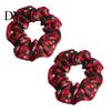 Knitted Elastic Hair Ties 2Pcs Christmas Plaid Scrunchies with Snowflake Patterns for Women Girls, Soft Versatile Bands Holiday Hairstyles,