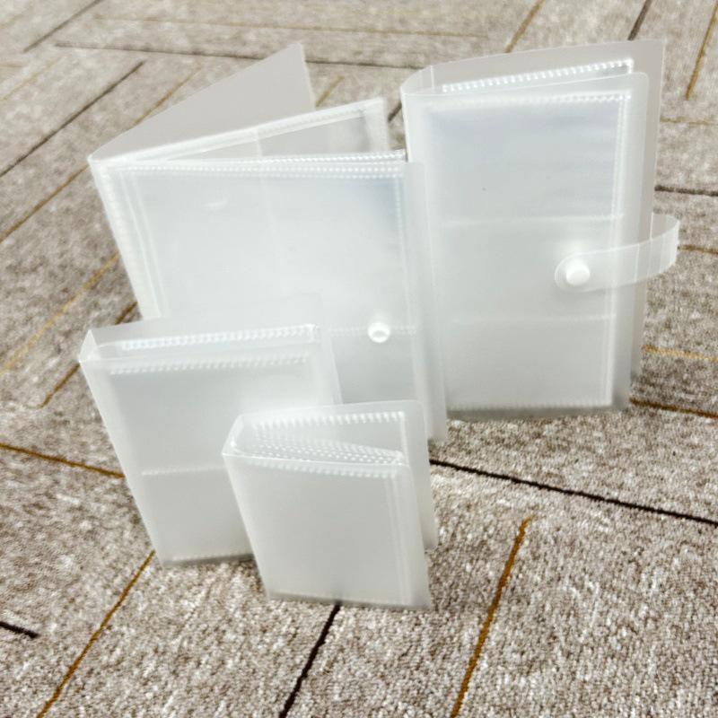 Transparent Frosted Card Album with 1-4 Grids - 3-inch Small Card Storage Photo Album