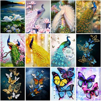 DIY Schmetterling 5D Diamantmalerei Vollrunde Bohrer Tier Diamantstickerei Kreuzstich Strass Mosaik Heimdeko Geschenk