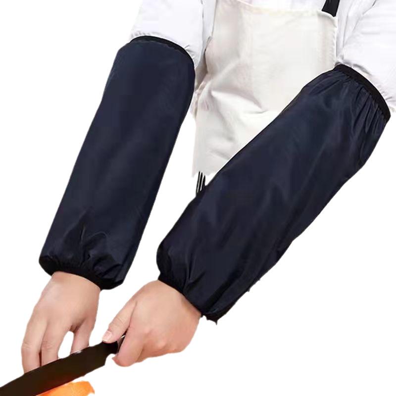 Unisex Waterproof Oil-Proof Black Arm Sleeves: Durable, Dirt-Resistant Protection for Work and Daily Use