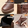 Women's 2026 British Style Mid-Calf Retro Martin Boots with Velvet Lining