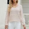 Women's  And Winter  Solid Round Neck Long Sleeve Knit Sweater Pullover Sweater