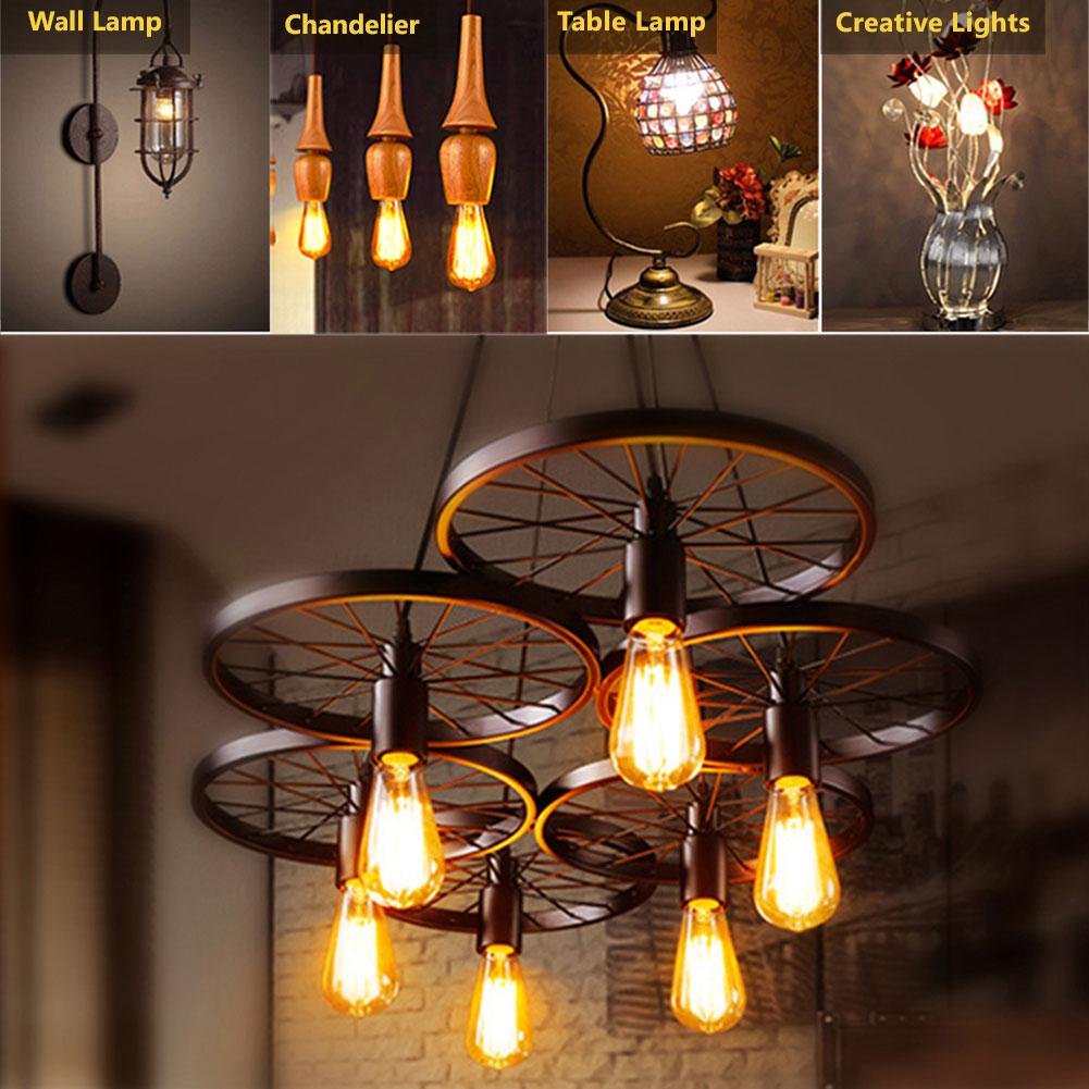E27 4/8/12/16W Retro Edison Filament COB LED Bulb Vintage Ball Light ST64 Lamps E27 4/8/12/16W Retro Edison Filament COB LED Bulb Vintage Ball Light ST64 Lamps