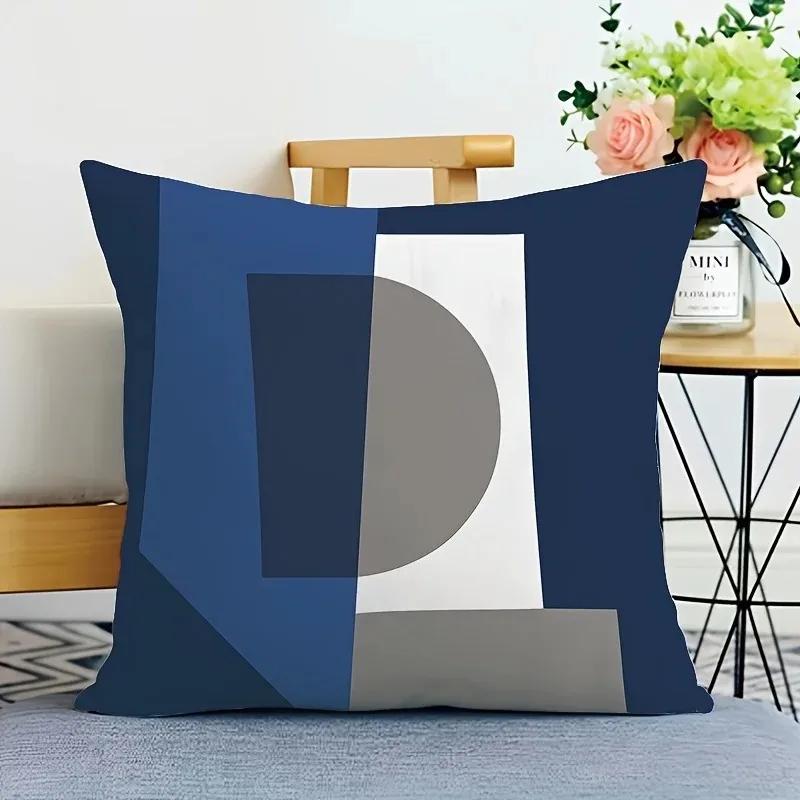 Home Decor Abstract Geometric Pattern Digital Printing Cushion Cover Sofa Bedroom Car Pillow Cover