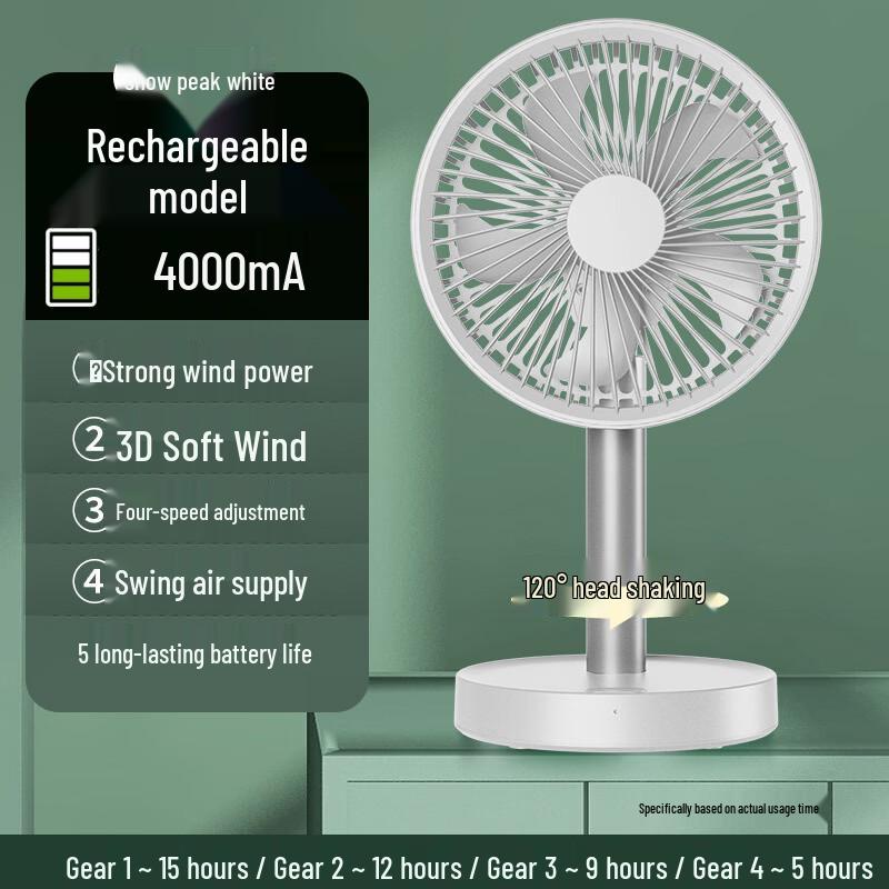 Jingxin Tragbarer USB-wiederaufladbarer faltbarer Schreibtischventilator