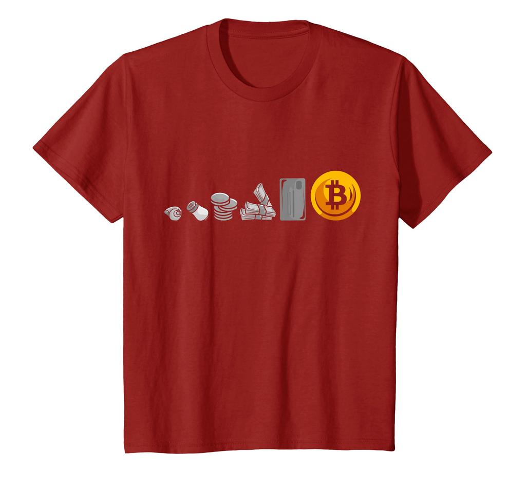 Evolution of Money Bitcoin Plan B Cryptocurrency BTC Hoddle T-Shirt