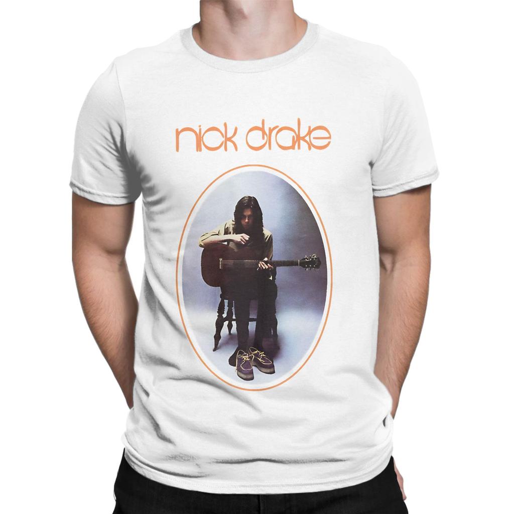 Lustige Nick Drake T-Shirts Unisex Rundhals Baumwoll-T-Shirts Kurzarm-T-Shirt Geburtstagsgeschenk Oberteile