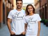 Personalised T Shirt Wifey or Hubby Bride Groom Top Tee Mr and Mrs, Just Married