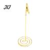 Gold Place Card Holders Metal Holder with Spiral Base, Table Numbers Display Decorative Memo Photo Rack, Desktop Clip Stand for Weddings And