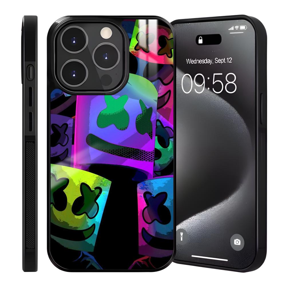 Fashion DJ M-Marshmello Phone Case For iPhone 16 15 14 13 Pro Max Plus Mini Magnetic Magsafe Wireless Charging Cover