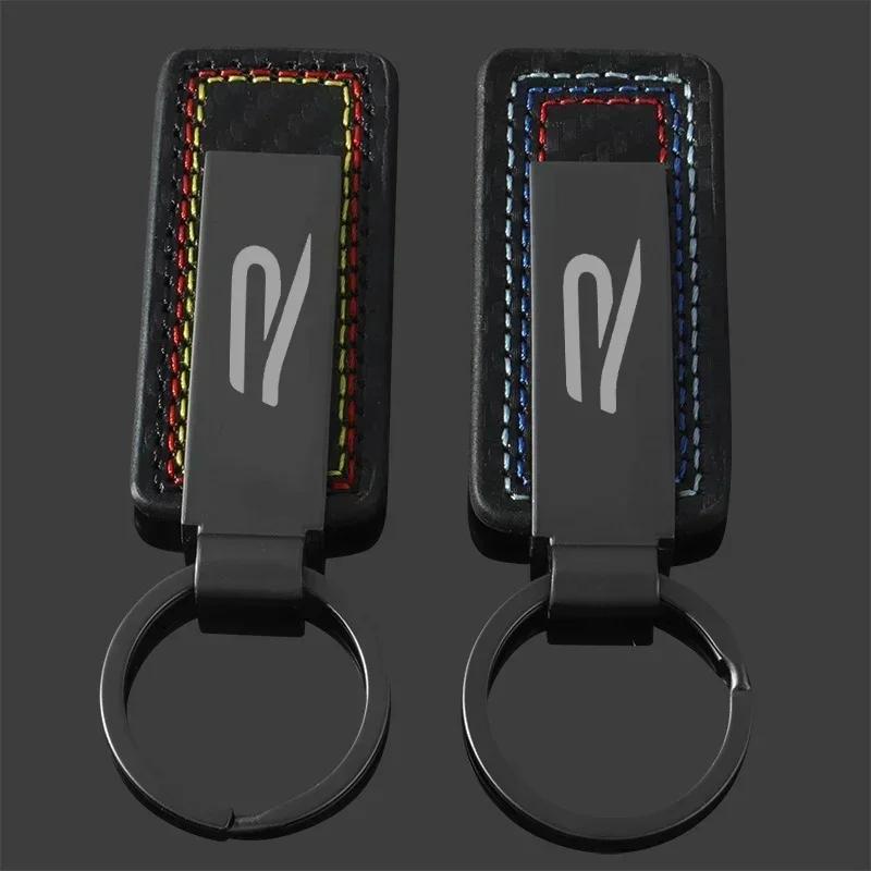 2025 Porte-clés de voiture chauds en fibre de carbone Porte-clés pour logo Volkswagen Rline Accessoires Porte-clés en métal