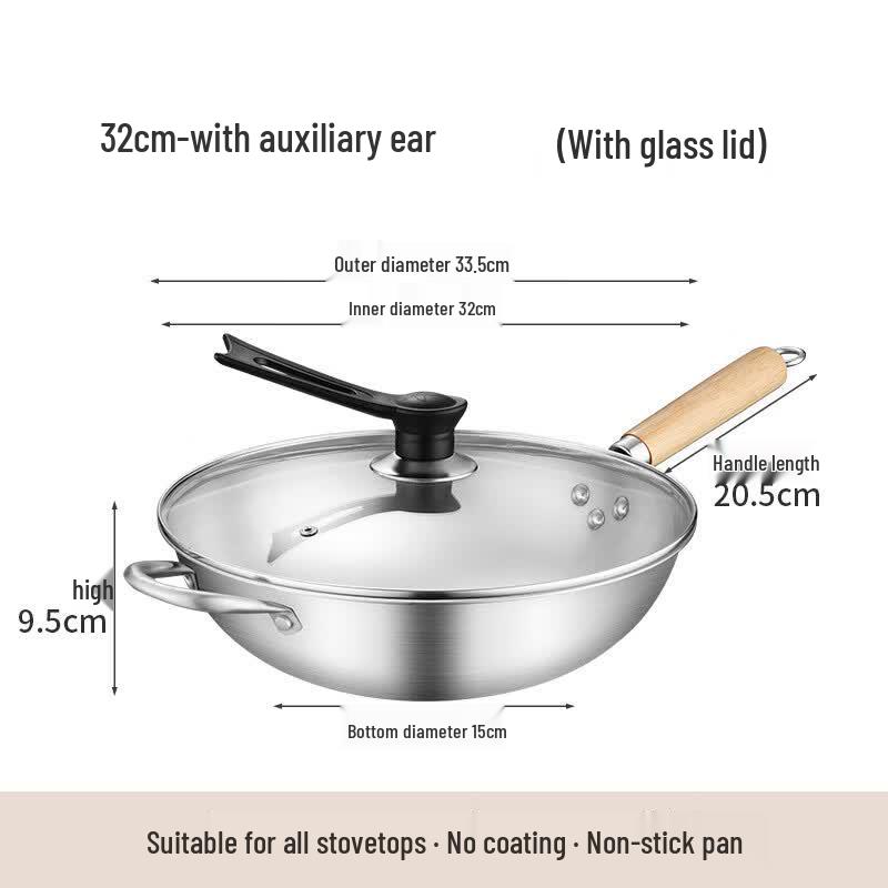 Zijin He s Uncoated Fine Iron Flat-Bottom Wok