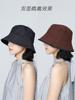 Double-sided Can Wear New Cowboy Hat Bucket Hat Autumn and Winter Women's Outdoor Sunscreen Hat Big Head Circumference Sunshade Basin Hat