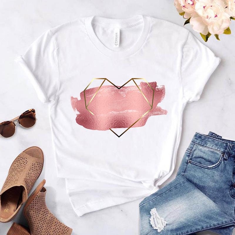 Women Tshirt Harajuku Love Graphic Fashion Female Tee Top White Ladies T-Shirt Casual Streetwear Tee Shirt Femme