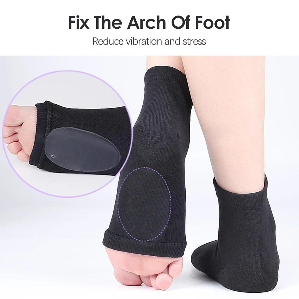 2 In 1 Arch Support Sleeves Plantar Fasciitis Heel Spurs Foot Care Flat Feet Relieve Fatigue Sleeve Socks Orthotic Insoles Pads