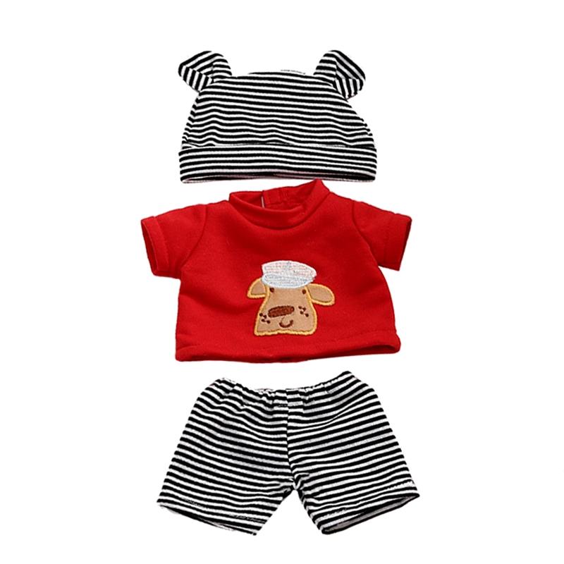 3Pcs Reborn Baby Dolls Boy Clothes 11 Inch Bear Outfit Accessories Sets Fit 11" Newborn Dolls Clothes Decorations