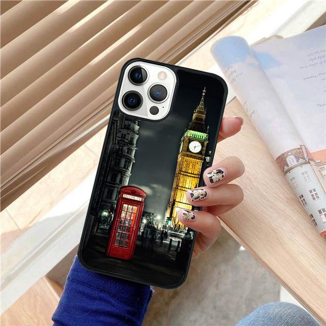 Famous London Landmarks Street Sign Phone Case Cover For iPhone 17 Air 15 16 Pro Max 14 13 12 11 Pro Max Plus