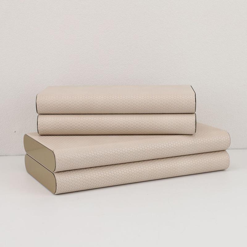 Weaving Texture Leather Decorative Box Jewelry Boxes Dresser Table Desk Decoration Cosmetic Jars Exquisite Jewelry Storage Jar