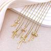 Necklace New Ribbon Bow Necklace Accessories Women's ins Style Niche Design Sense Fashion Versatile Clavicle Chain Women