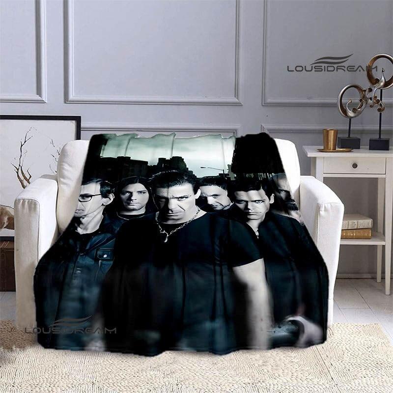 RAMSTEIN Deutsche Industrie-Metal-Band-bedruckte Decke, dünne Decke, Flanell, Heim- und Reisedecke, Geburtstagsgeschenk, Bettdecke