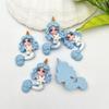 10Pcs/Lot New Kawaii Flatback Resin Unicorn Mermaid Princess Cabochons Accessories Simulated Polymer Clay Cartoon  Girls