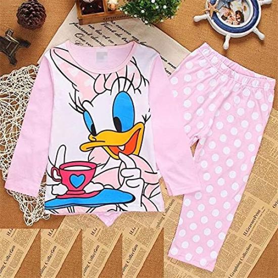 Disney Mickey Mouse Pajamas for Top and Bottom Long Sleeves Soft to the Touch Pink [Shimon] Kids, Children's Clothing, Juniors, Set, & Pants,