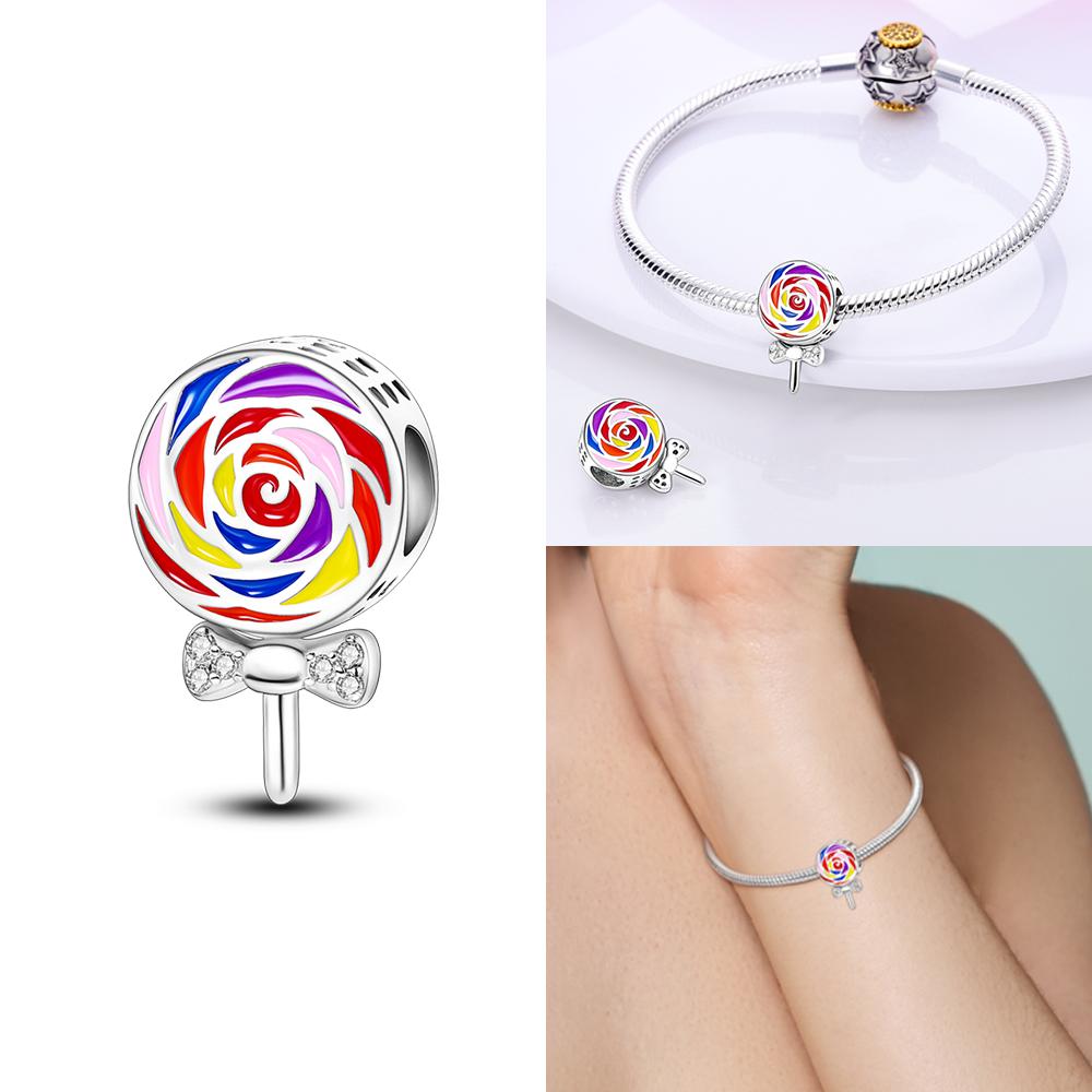 Charms Copper Original Colorful Seesaw Perfume Bottle Carousel Life Pendant Beads Fit Bracelet Women Jewelry Diy Gift