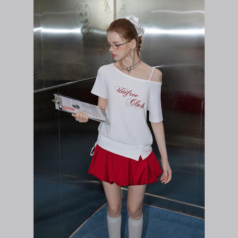 UNIFREE Ballet-Style High-Waist A-Line Mini Skirt