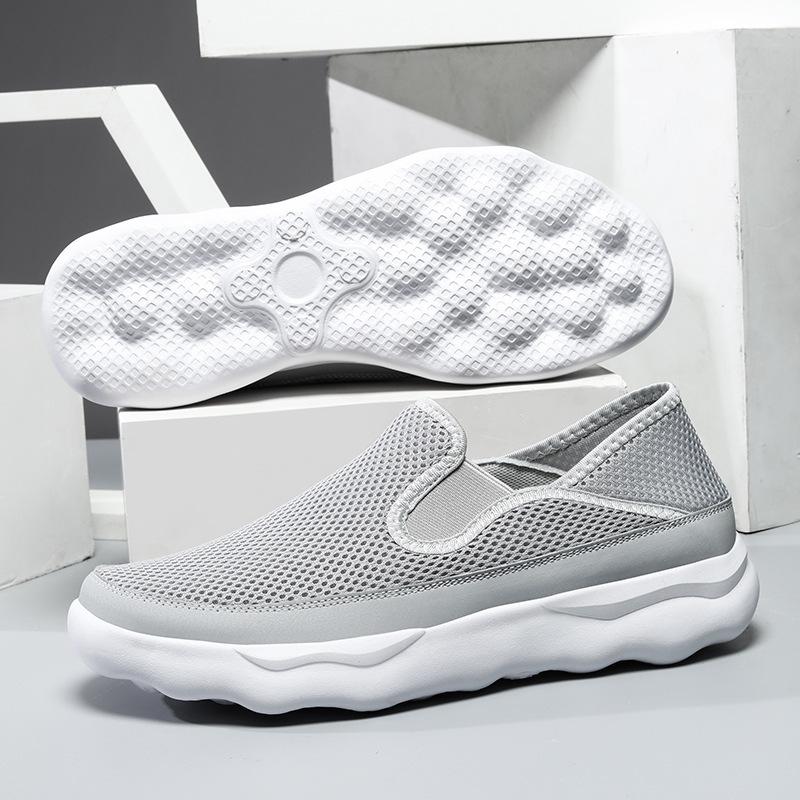 

Мужская обувь большого размера Мужская обувь 2025 модная сетчатая дышащая повседневная спортивная обувь мужская для бега на открытом воздухе 48 светло-серый