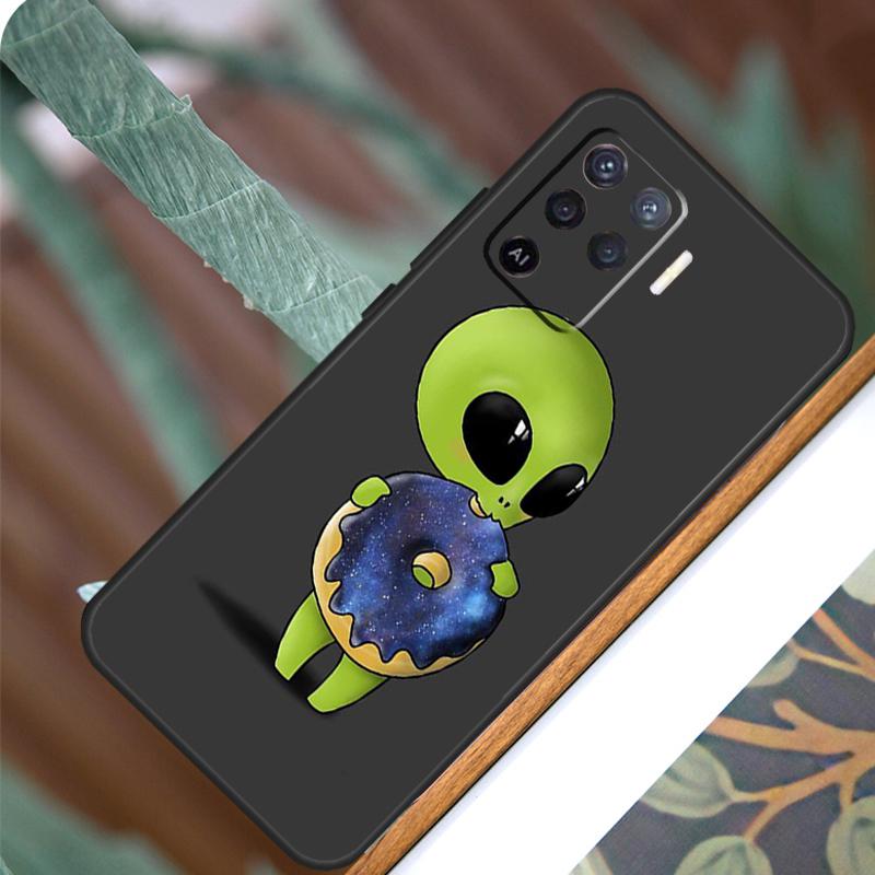 Funny Alien For OPPO A53S A57S A54S A38 A78 A58 A79 A15 A17 A77 A16 A76 A96 A52 A72 A5 A9 A94 A74 Case