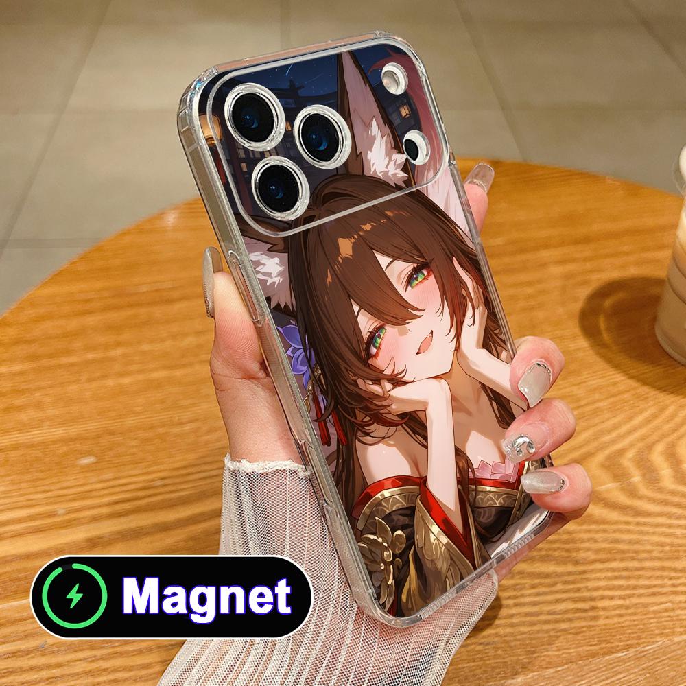 HSR Fugue Clear TPU Magsafe Mobile Phone Case for iPhone 17 16 15 14 13 12 11 Air Pro Max Plus Mini Colorful Cover