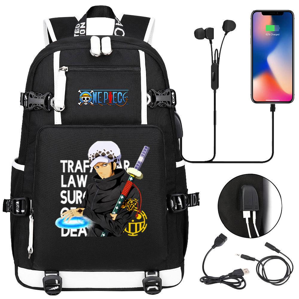 One Piece King Fashion Backpack Personalized Printing Youth Leisure Travel Cross-border Multifunctional Large Capacity Student School Bag