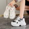 Hot Selling Women's Platform Sneakers Summer 2025 New Net Face Casual Sports Shoes Women's Thick Soled Lace-up Vulcanized Shoes