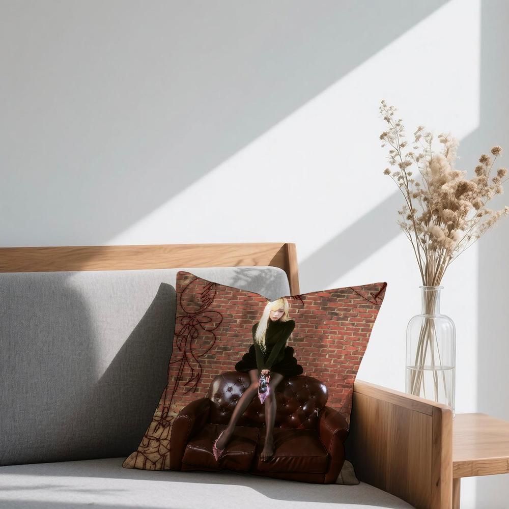 Singer G-GISELLE Kpop cushion cover Square Sofa Cushion Cover Casual Skin-Friendly Comfortable Pillow Cover