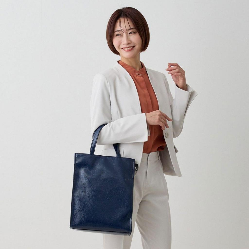 A4 Tote Bag, Vertical, Synthetic Leather, LT.Arquattle Classic-B 1057