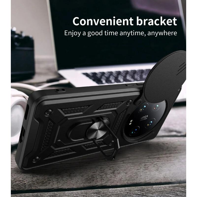Camera Protect Case for Xiaomi 14 Ultra Mi 13 Ultra Xiaomi Redmi A3 Armor Hybrid Ring Back Cover