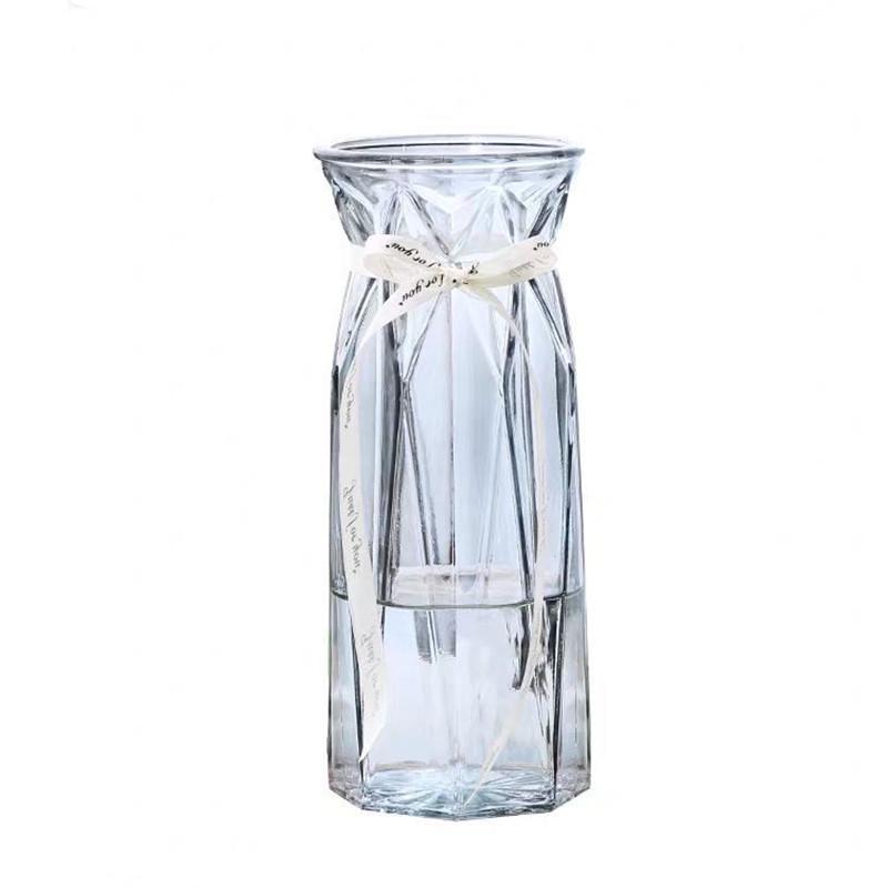 Modern European Glass Vase for Fresh or Dried Flowers - Hydroponic Desktop Ornament