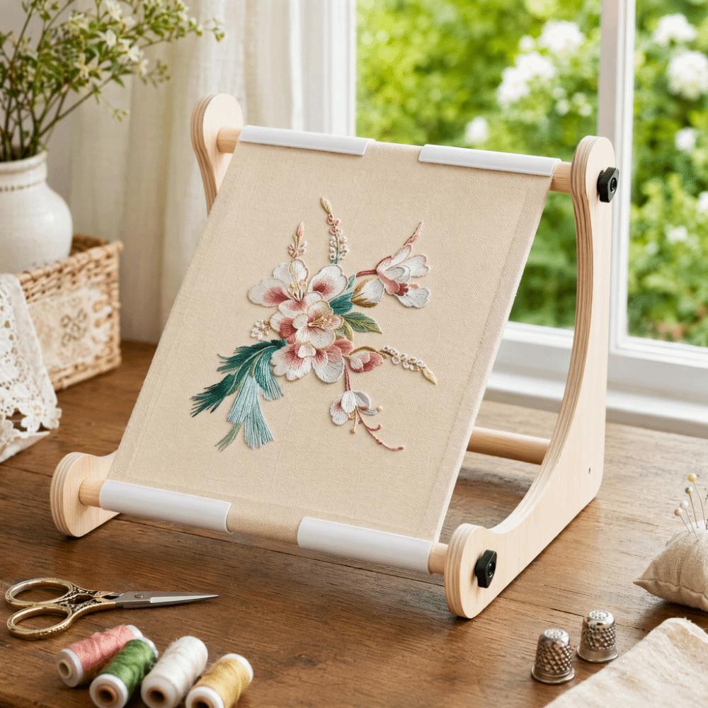 Adjustable Embroidery Table Stand Sturdy Embroidery Hoop Holder Tabletop Sewing