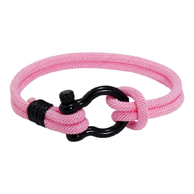 Comfortable Rope Bracelet Adornment Stainless Steel Clasp Decorated Bracelet Couple Wrist Rope Casual Jewelry Gift