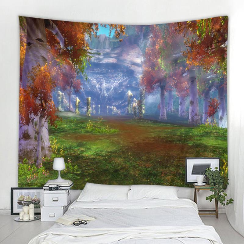 Lantern Tree Tapestry Magic Home Decor Forest Life Tree Tapestry Landscape Wall Hanging Tapestry Living Room Decor