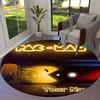 Pac-Man Custom Name Round Area Rug,Carpet Rug for Living Room Bedroom Sofa Playroom Decor,Non-slip Floor Mat