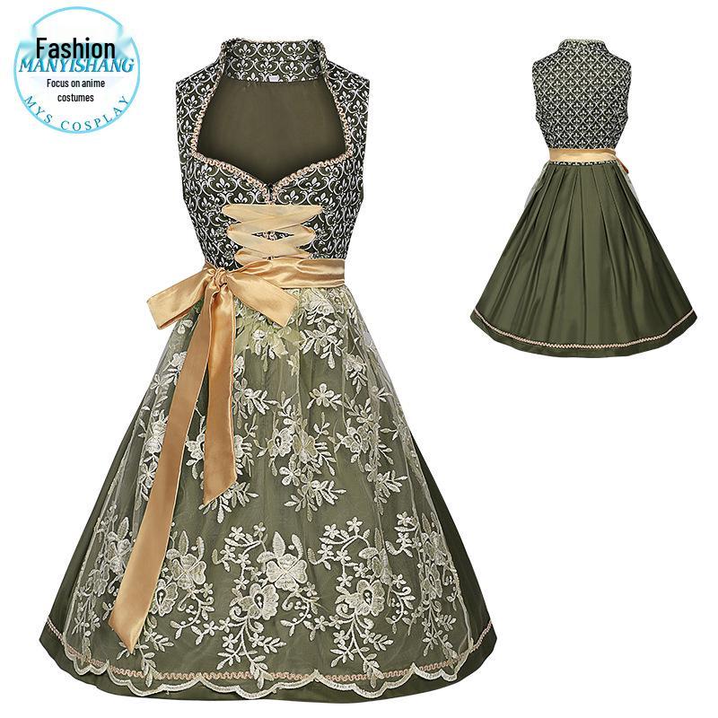 

Bavarian Oktoberfest Maid Dress - Traditional German Beer Costume M