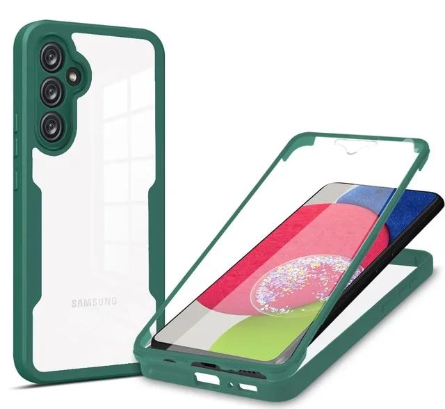 360° Plně krycí pouzdro pro Samsung Galaxy S25 S24 A56 A55 A34 A54 A35 A25 A15 A53 A33 A13 A14 A52 Nárazuvzdorné pouzdro s ochranou displeje
