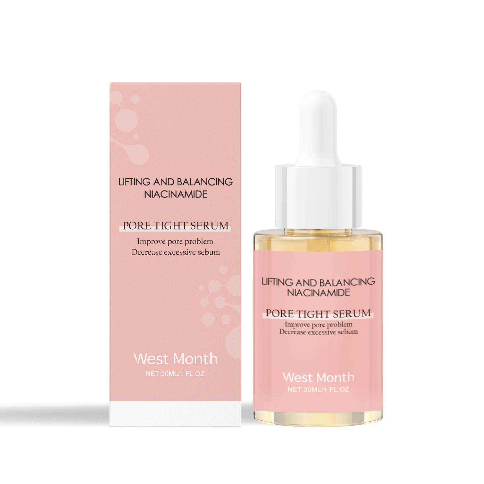 

West Month Niacinamide Pore-Refining Serum Hydrates & Moisturizes Controls Oil Improves Skin Texture Minimizes Pores Soothes Skin For Face Use 30ml