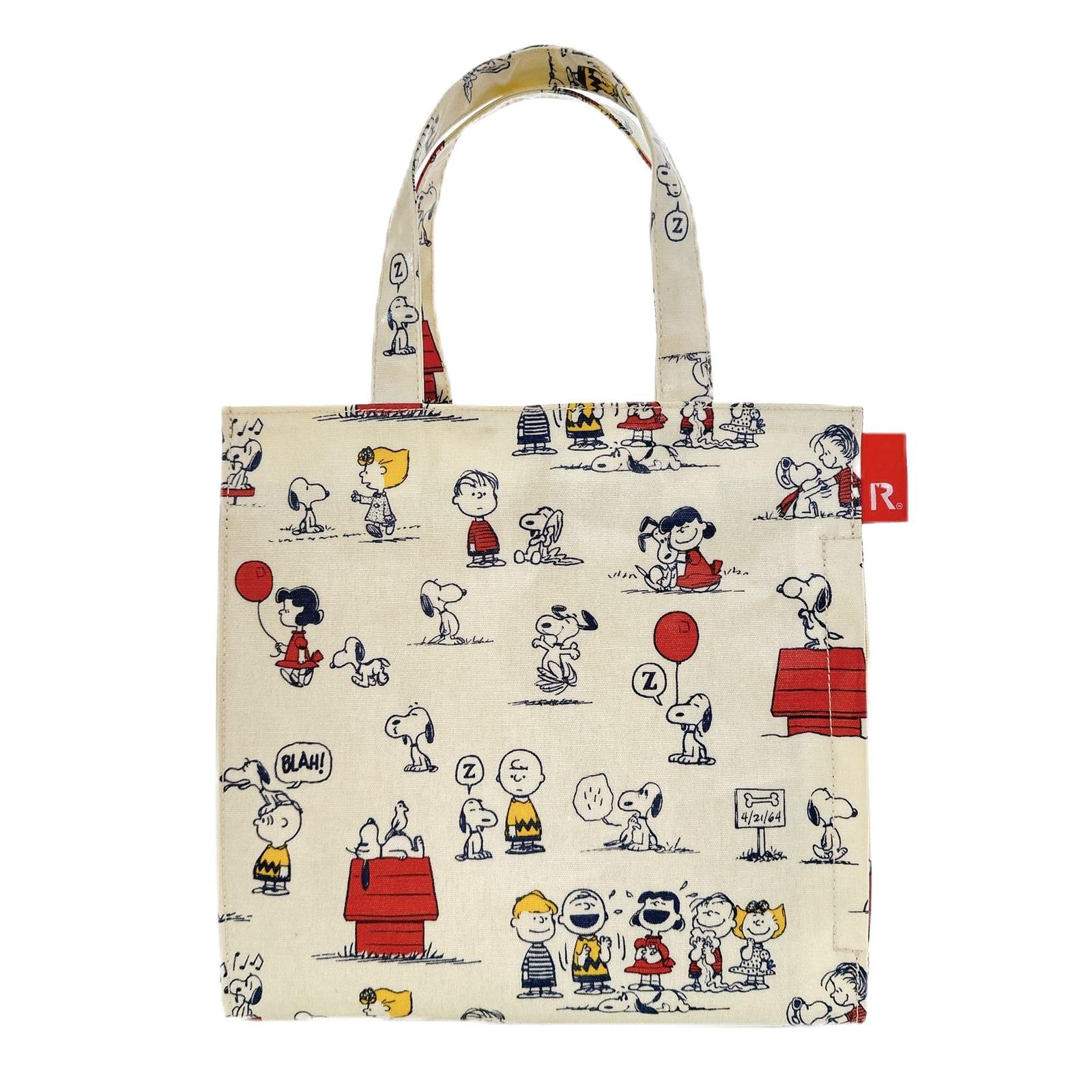 

Snoopy Ламінована Міні Сумка-Тоут IP Square Lami Peanuts Айворі Peanuts [Rootote] (860002 Банда)