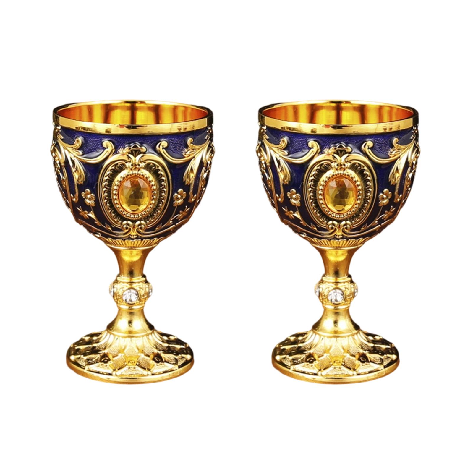 

2 шт. Винтажный средневековый кубок, питьевой стакан, металлический бокал для вина, украшение, посуда для питья, металлический бокал для вина, украшение, чашка для напитков C